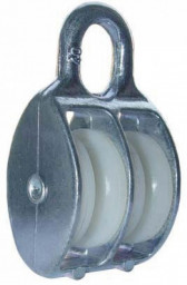 Блок D-25 мм двойной пластик оцинкованный