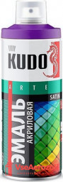 Эмаль универсальная акриловая KUDO Satin RAL 4008 сигнально-фиолетовая 520мл