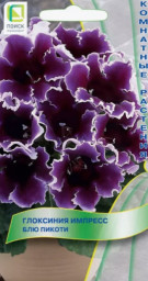 Глоксиния Импресс Блю Пикоти 5шт ПЦцв