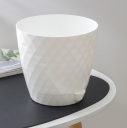 Горшок для цветов с прикорневым поливом Румба 3 л белый