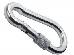 Карабин D-6 мм с предохранительной гайкой, DIN 5299D