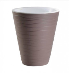 Кашпо Валенсия пластиковое 2,0л со вставкой мокко