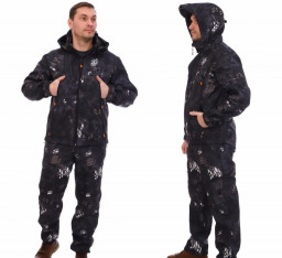 Костюм демисезонный Форестер полофлис чёрный криптек Горизонт