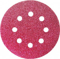 Круг абразивный на ворсовой подложке под "липучку", перфорированный Р60,125 мм (5 шт) МАТRIХ