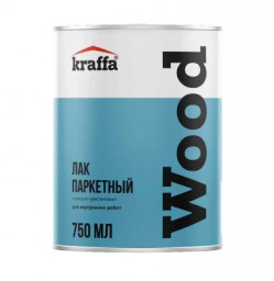 Лак паркетный глянцевый 2,7л Kraffa WOOD