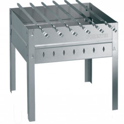 Мангал FORESTER разборный с ребрами жесткости + 6 шампуров