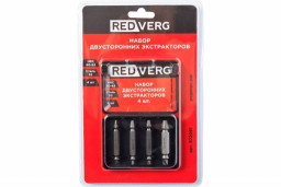 Набор экстракторов двухсторонних 4 ед 3-18мм S2 REDVERG для винтов
