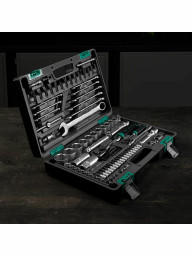 Набор инструментов, 1/2, 1/4 Cr-V, 82 предм., пластиковый кейс// STELS