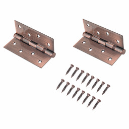 Петля 101х76 дверная АЛЛЮР 2043 2BB-FHP AC 2 подшипник старая медь 2шт в упаковке