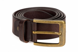 Ремень PRIDE натуральная кожа, коричневый PRLB-01DBR Нова-Текс