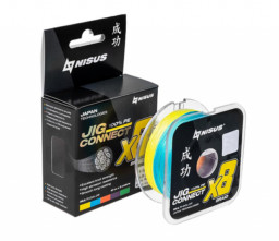 Шнур JIG CONNECT X8 PE Multicolor 150m #1.5, 0.20mm 11.7кг/19.1LB NISUS