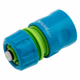 Соединитель пластмассовый быстросъемный для шланга 1/2" аквастоп однокомпонентный LUXE PALISAD