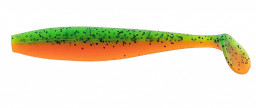 Виброхвост несъедобный Helios Trofey 5.5"/14см Pepper Green & Orange